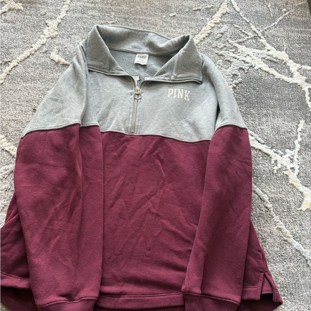 Pink Quarter-Zip Pullover